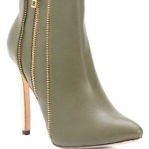 CATHERINE MALANDRINO Zippo Side Zip Heeled Booties